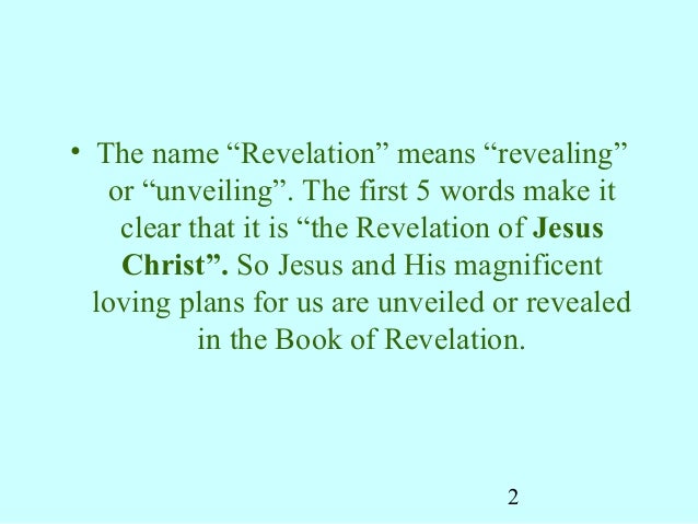 The Book Of Revelation Unveiled